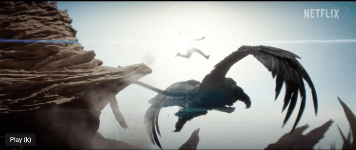 Fantastical creature from 'Rebel Moon'. Source: Screenshot official trailer YouTube
