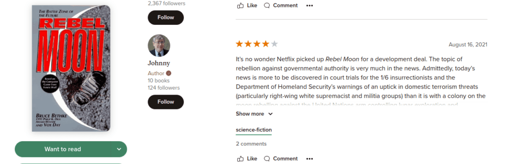 Goodreads review screenshot