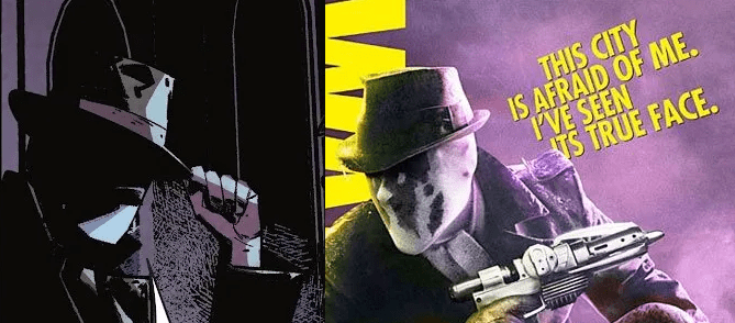 The Question by Steve Ditko vs Rorschach of Watchmen by Alan Moore