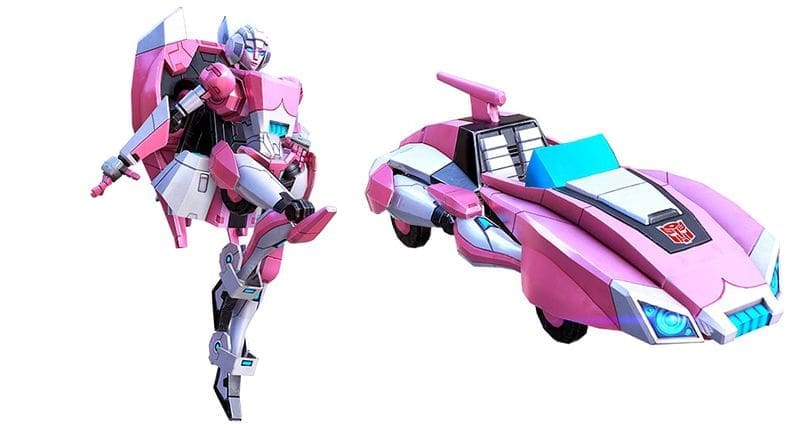 Arcee. Screen capture from Transformers: Earth Wars