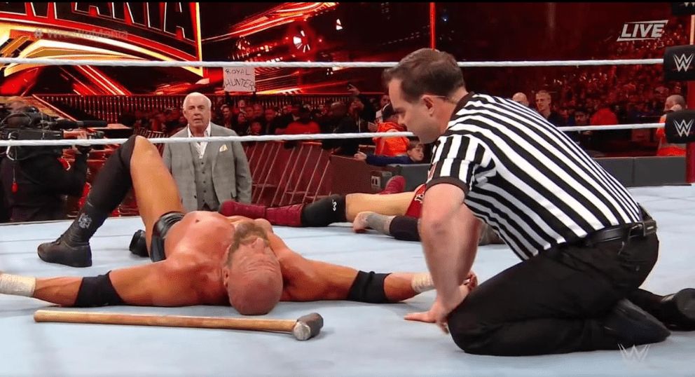 Ric Flair and Paul Levesque in WWE WrestleMania 35 (2019) Screenshot