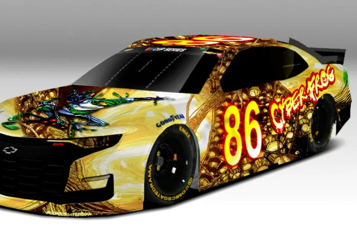 What Cody Dennison's Cyberfrog Sponsored Car could look like. Screenshot IndieGoGo