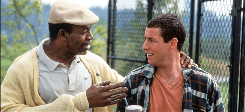 Adam Sandler and Carl Weathers in Happy Gilmore (1996) Screenshot