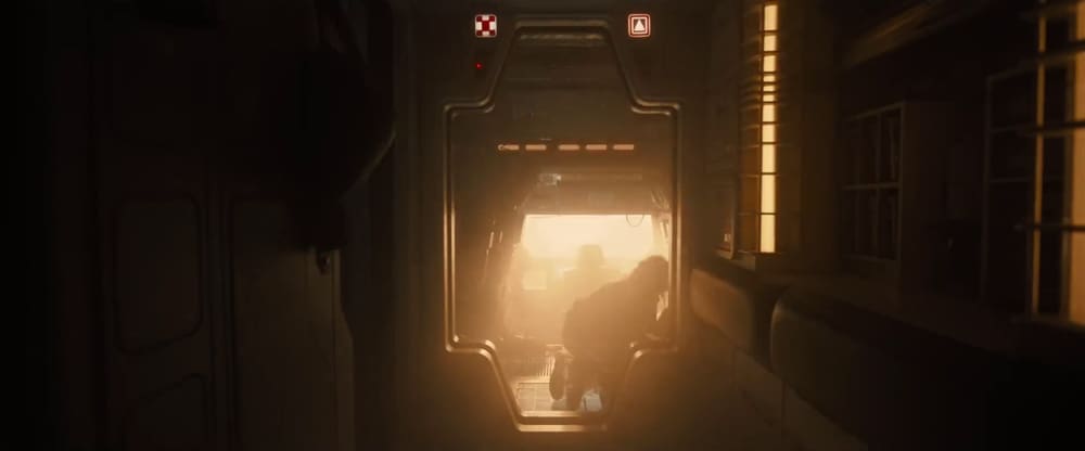 A sci-fi hallways in the teaser trailer for 'Alien: Romulus'.